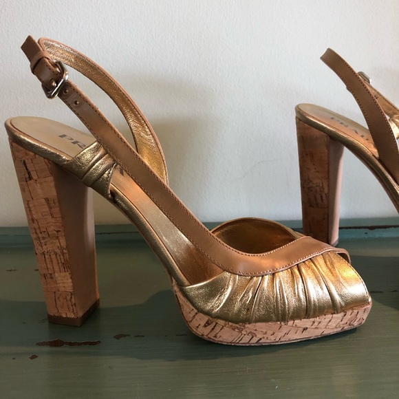 Prada gold sandals size 38 - Picture 5 of 7